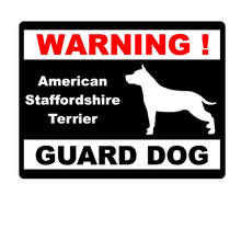 Hot Sell Personality Car Stickers Staffordshire Terrier Guard Dog Accessories Motorcycle Sunscreen  PVC 15cm *12cm 2024 - buy cheap