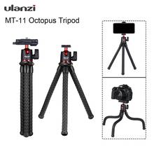 Ulanzi MT-11 Octopus Flexible Tripod For iPhone 13 12 SLR DSLR Camera Tripod Extend 1/4'' Screw + Ballhead Cold Shoe Phone Clip 2024 - buy cheap