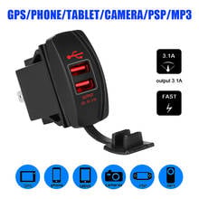 Waterproof Dustproof Phone Charger for Car RV Camper Caravans Auto Adapter 5V 3.1A LED Car Charger Dual USB Ports Universal 2024 - buy cheap