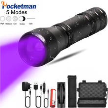 Portable LED UV Flashlight Mini Ultraviolet Torch With Zoom Function 5 Modes UV Black Light Waterproof Detector Light 2024 - buy cheap