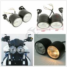 Motorcycle Twin Front Headlight W/ Bracket For Harley Street Fat Boy Naked 2024 - buy cheap