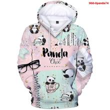 Sudadera con capucha para hombre y mujer, suéter con estampado 3D de Panda chino, diseño Harajuku, jerséis bonitos, ropa de moda para niños, de gran tamaño, novedad de 2021 2024 - compra barato