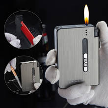 New FOCUS Replace Metal Cigarette Boxes With Automatic Eject Smoke 10pcs Cigarette Holder Case Lighter Torch Flame For Men Gifts 2024 - buy cheap