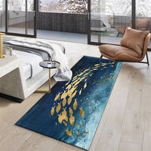 Abstract Golden Fish Pattern Blue Nordic Rug Carpet Mat For Bedroom Kitchen Floor Carpet Rug Long Entrance Hallway Decorative 2024 - buy cheap