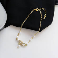 Pulseira feminina com strass, bracelete de pérola dourado charmoso para casamento acessório joias para festa 2024 - compre barato