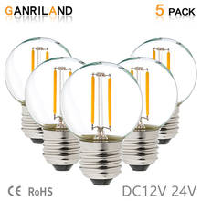 GANRILAND LED 12V-24V DC AC 1W E26 E27 COB Filament Light Bulb G40 Warm White 2700K LED Lamp Low Voltage Retro Edison 12V Bulbs 2024 - buy cheap