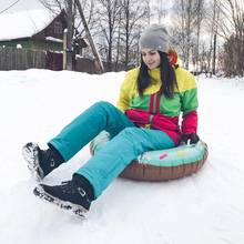 Доска для катания по снегу доска надувная долговечная шина сноуборд сани для детей взрослых прочные лыжные кольца зимние лыжные принадлежности 2024 - купить недорого