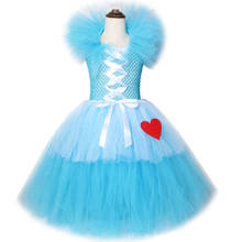 Disfraz de princesa Alice para niña, vestido largo con tutú, Disfraces de Halloween para niños, vestidos de fantasía de carnaval, longitud de 1 a 12 años 2024 - compra barato