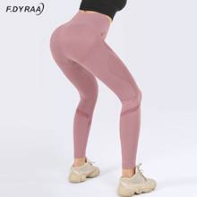 F. dyraa-calças de ioga, femininas, adesivo de cintura alta, abdômen, fitness, yoga, corrida, leggins, treino, calças esportivas 2024 - compre barato