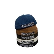 Boné de docker masculino feminino moda legal streetwear beanies brimless chapéu masculino marinheiro carta impressão bonés ajustável 2024 - compre barato