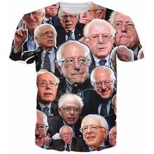 All stars and singer Fashion Men t shirt 3D Printed Bernie Sanders Paparazzi T-Shirt Unisex Street Harajuku shirt summer tops 2024 - buy cheap