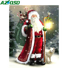 AZQSD 5d Diamond Painting Christmas Santa Claus Diamond Embroidery Mosaic Handmade Picture Of Rhinestones Gift Needlework 2024 - buy cheap