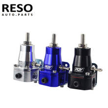 RESO- Universal 30-70 PSI Black Aluminum Car Fuel Pressure Regulator Gauge 3 AN6 Fitting 3 Washers Kit 2024 - buy cheap