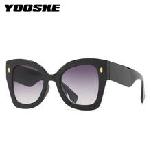 YOOSKE-gafas de sol con forma de ojo de gato para hombre y mujer, lentes de sol con diseño de marca, de gran tamaño, estilo Vintage, con montura grande 2024 - compra barato