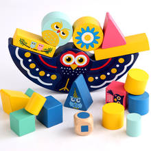 Juguetes Educativos Montessori de madera para niños, bloques de construcción, Sensor de Color, juego de equilibrio apilable, juguetes de madera para niños de 1, 2, 3 y 4 años 2024 - compra barato