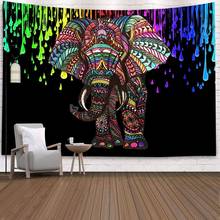 Ins Tapestry Wall Hanging Hippie Elephant Bohemian Dorm Bedspread Table Cloth Curtain Background Decoration Cloth 2024 - купить недорого