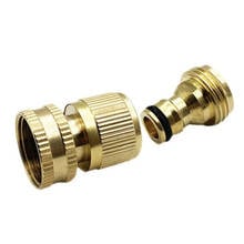 Conector rápido de latón de 3/4 ", adaptador de grifo de jardín, rosca macho y hembra 2024 - compra barato