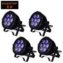 TIPTOP 4pcs 7 x 18W RGBWA+UV 6in1 Waterproof LED Stage Lighting Outdoor Par Can LED Stage Light High Power Quality Guaranteed 2024 - buy cheap