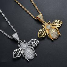 Rock Man  Brass Zircon Bling Bling  Pendants Necklace Party Gift Hip Hop Jewelry CN176 2024 - buy cheap