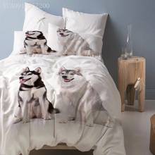 Dog Comforter Bedding Sets 2/3pcs Bedroom Decor Pet Dog Printing Quilt Cover for Pet Lovers Twin Queen King Size Bed Linings 2024 - buy cheap