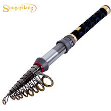 Sougayilang 1.3-2.4m Mini Fishing Rod Portable Telescopic  Pocket Spinning Fishing Rod  Carbon Fiber Rod De Pesca 2024 - buy cheap