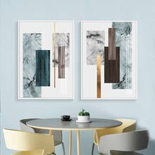 Современный абстрактный геометрический плакат с мраморной текстурой, минималистское полотно, настенное художественное печатное изображение, декор для гостиной и дома 2024 - купить недорого