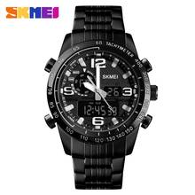 Luxury Brand Watch Men SKMEI Military Quartz Watches Steel Strap Waterproof Dual Display WristWatches Relogio Masculino 1453 2024 - buy cheap