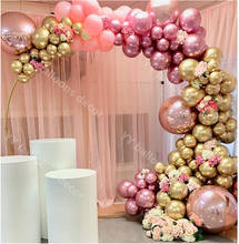 DIY Chrome Gold Rose Pastel Baby Pink Balloons Garland Arch Kit 4D Rose Balloon For Birthday Wedding Baby Shower Party Decor 2024 - buy cheap