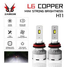 Zarkorh4-mini lâmpadas automotivas para farol de neblina, led, h7, 9005, hb3, 9006, hb4, 9012, h11, h16, h8, h9, 16000lm, 6000k, iluminação para carro 2024 - compre barato