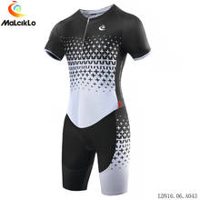 MALCIKLO Pro Team Men Cycling Jersey 2020 Set Custom Men Triathlon suit With 19D gel pad Pocket zipper Ropa De Ciclismo Maillot 2024 - buy cheap