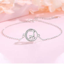 New S925 Sterling Silver Fawn Bracelet Ladies Simple Fashion Pendant Christmas Female Mori Elk Bracelet 2024 - buy cheap