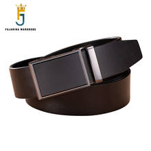 FAJARINA-cinturón Formal de cuero de vaca para hombre, cinturones anchos de 3,5 cm, de calidad automática, color negro, N17FJ972 2024 - compra barato