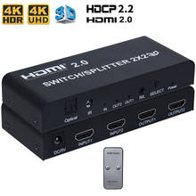 Interruptor divisor 2,0 compatible con HDMI, conmutador 1,4 compatible con HDMI, 3x2, adaptador de Audio y vídeo 3D 1080p 4K 2x2,2x8,3x2 2024 - compra barato