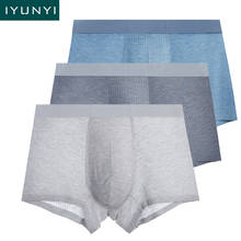 IYUNYI 3pcs/lot Men Underwear High Quality Modal Breathable Boxer Shorts Soft Comfortable U Convex Pouch Bikini Panties For Men 2024 - buy cheap