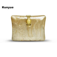 New Wallet Brand Designer Fashion Cute Acrylic Evening Bag Elegant Women Solid Clutch Purse Luxury Pearl Vintage Casual Handbags 2024 - buy cheap