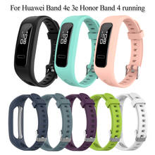 Multicolor Soft Silicone Wrist Strap Replacement Adjustable Smart Watch Band Strap for Huawei Band 4e 3e Honor Band 4 Running 2024 - buy cheap