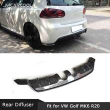 For Volkswagen VW Golf 6 VI MK6 R20 2010-2013 Rear Diffuser Lip Spoiler Carbon Fiber / FRP E Style Rear Hugger Bumper Guard 2024 - buy cheap