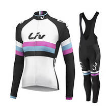 2022 outono manga longa liv conjunto camisa de ciclismo das mulheres kit roupas da bicicleta estrada mtb vestido uniforme feminino roupas terno wear 2024 - compre barato