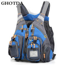 GHOTDA Outdoor Sport Fishing Life Vest Men Breathable Swimming Life Jacket Safety Waistcoat Survival Utility Vest 2024 - buy cheap