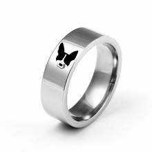 MOREDEAR Charm Design 6mm Stainless Steel Ring For Men and Women The Dog Head Ring 2024 - buy cheap