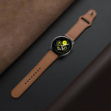 22 мм/20 мм активный 2 40 мм 44 мм ремешок для Samsung galaxy watch 46 мм 42 мм gear S3 frontier huawei watch gt band ремень из натуральной кожи 2024 - купить недорого