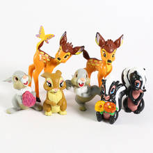 Bambi ciervo encantador de PVC MODELO DE figura de acción de los niños clásico juguetes regalo para niños de 7 unids/set 2024 - compra barato