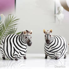 Resin Home Decoration Regal Europe Fat Zebra Resin Crafts Rustic Decor Home Zebra Room Living Ornaments Desk Decoration Gifts 2024 - buy cheap