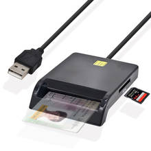 Портативный считыватель смарт-карт USB SIM для банковских карт IC/ID EMV SD TF MMC Кардридеры ISO 7816 для Windows 7 8 10 Linux OS 2024 - купить недорого