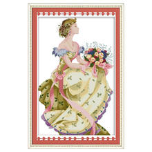 Spring Queen Printed Cross Stitch Patterns Kits Canvas Embroidery Needlework Sets 11CT 14CT DIY Handmade Home Decorations Crafts 2024 - buy cheap