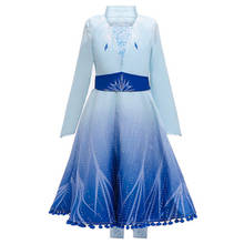 Vestido de princesa de Anime para niñas, ropa de Elsa, Anna, Reina, disfraz de fiesta de Navidad, regalo de Navidad 2024 - compra barato
