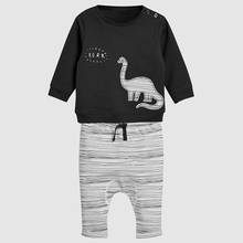 Fashion 2020 Baby Boy Clothes Set Cartoon Dinosaur Newborn bebe kids Suit Spring Long Sleeve Clothing sets 2PCs T-Shirt and Pant 2024 - buy cheap