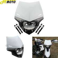 Motocross Dual Sport Dirt Bike White Headlight LED H4 12V Vison Headlamp For Honda CRF250 CRF450 Honda Suzuki Kawasaki Yamaha 2024 - buy cheap