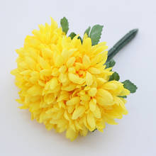 Artificial 10 Heads Marigolds Chrysanthemum Silk Flowers Bouquet For Home Garden Wedding Decoration 2024 - buy cheap