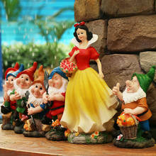 Nordic Creative Resin Snow White Seven Dwarfs Decoration Garden Kindergarten Landscape Home Decorat Ornaments 2024 - buy cheap